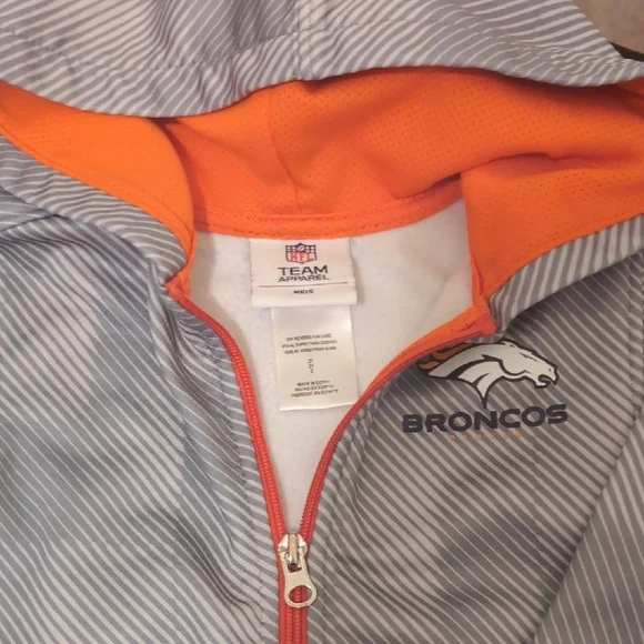 NFL Orange and Gray jacket with Hood and Logo - Picture 4 of 6